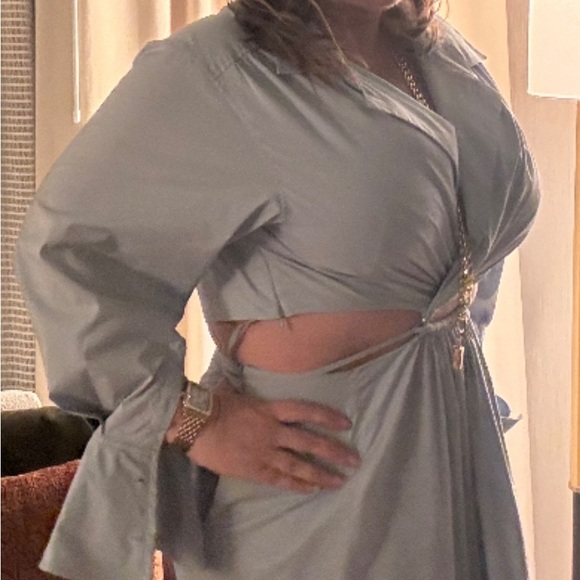 Jonathan Simkhai Dresses & Skirts - Jonathan Simkhai Stylish cut out Maxi blue Wrap Dress